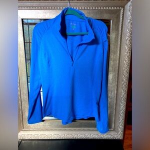 Lily Pulitzer Luxletic 1/4 Zip Cornflower Blue XL